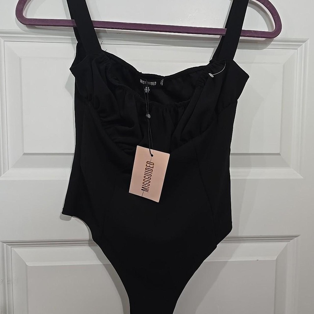 Missguided New Bodysuit Black Sz 4 NWT